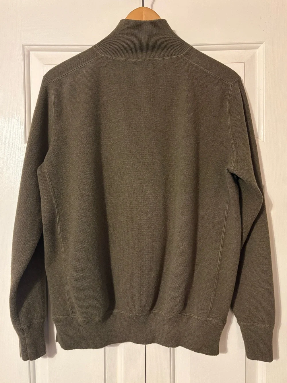 J. Crew Men's Olive Zip-Front Sweater Jacket - medium